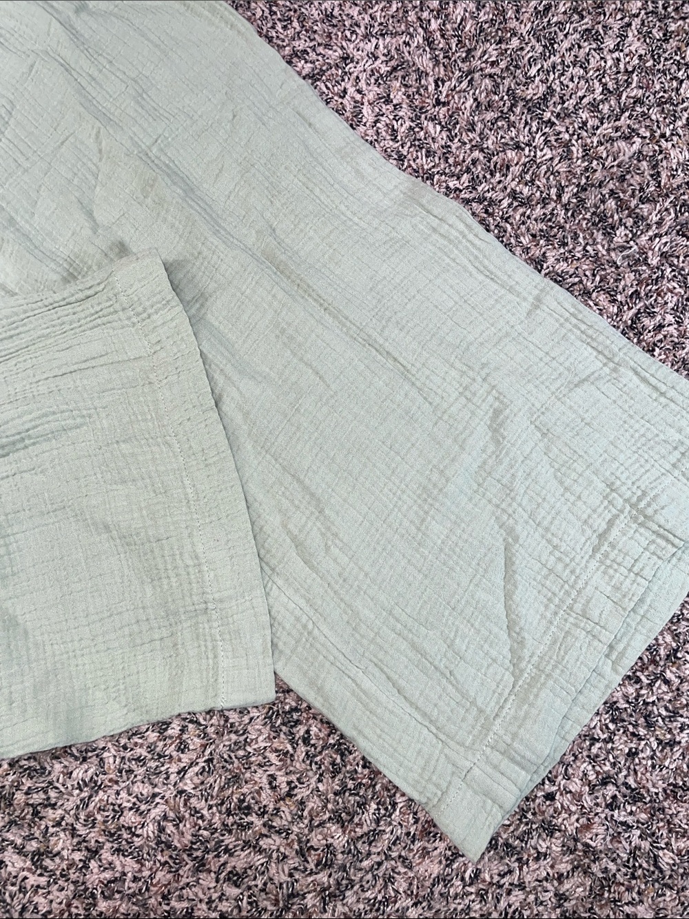 Universal Thread Wide-Leg Drawstring Gauze Cotton Pants in Olive Green Var Sizes - Picture 6 of 11